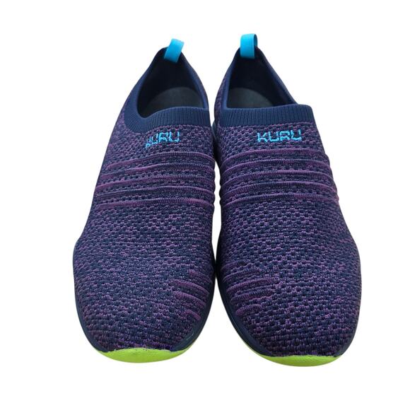 Kuru Stride Knit Running Shoes Womens 10 Purple Blue Lightweight Low Slip On - Picture 4 of 7